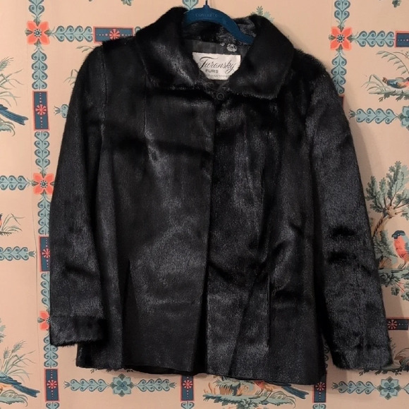 Vintage Jackets & Blazers - Turansky Furs - Black Fur Jacket